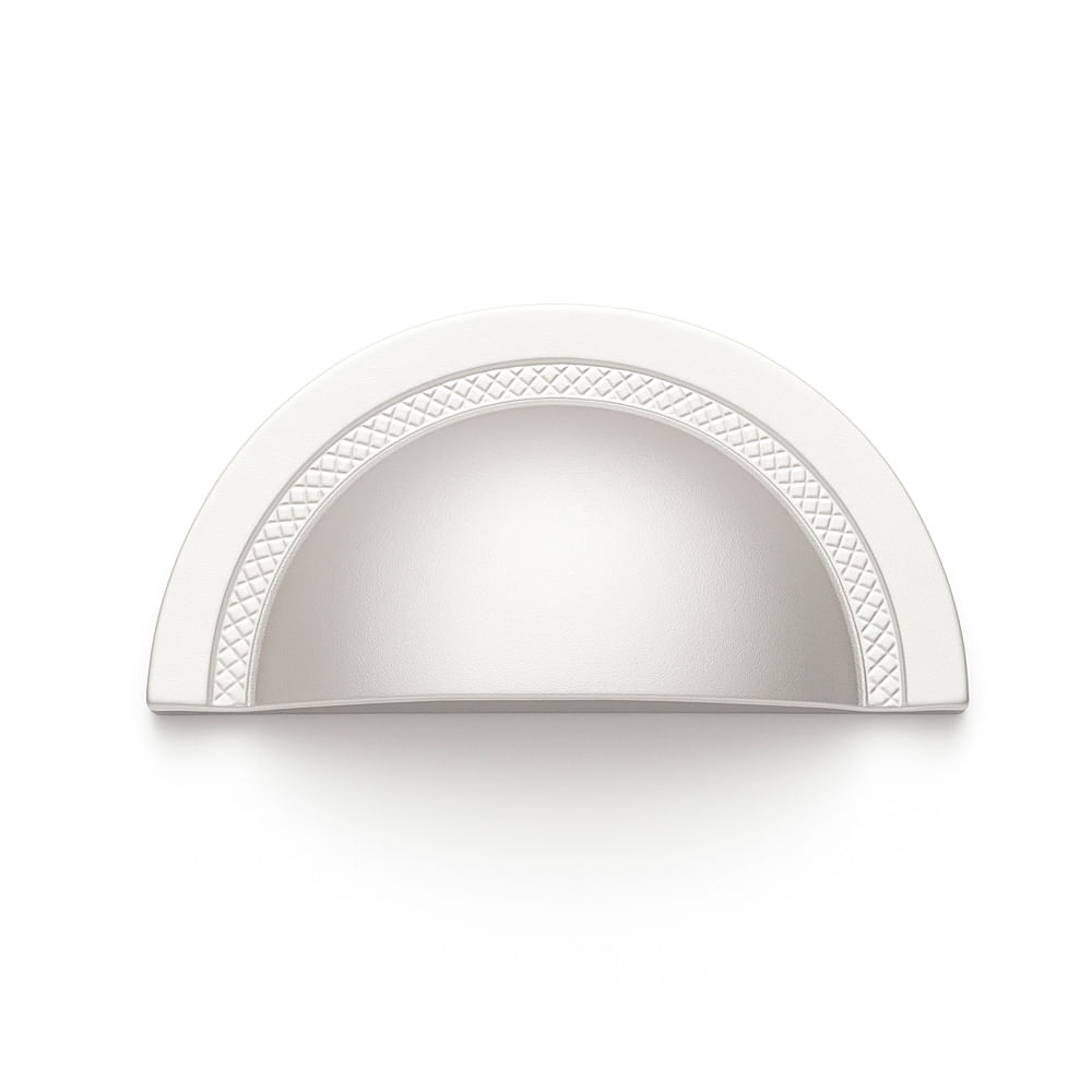 Puxador Concha Shell 48mm Branco Zen